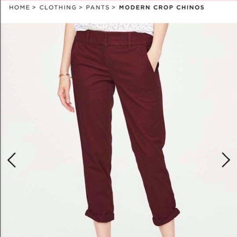 LOFT Modern Crop Chino Pants